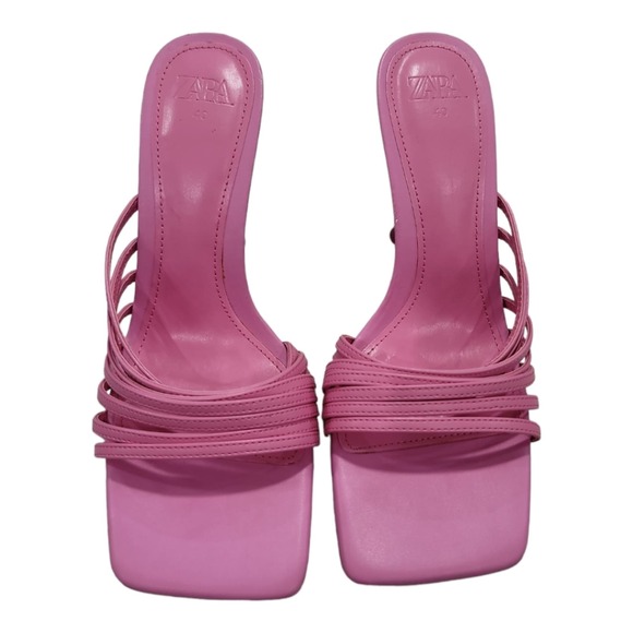 Zara Pink Slip On High Heel Sandal - Picture 2 of 6